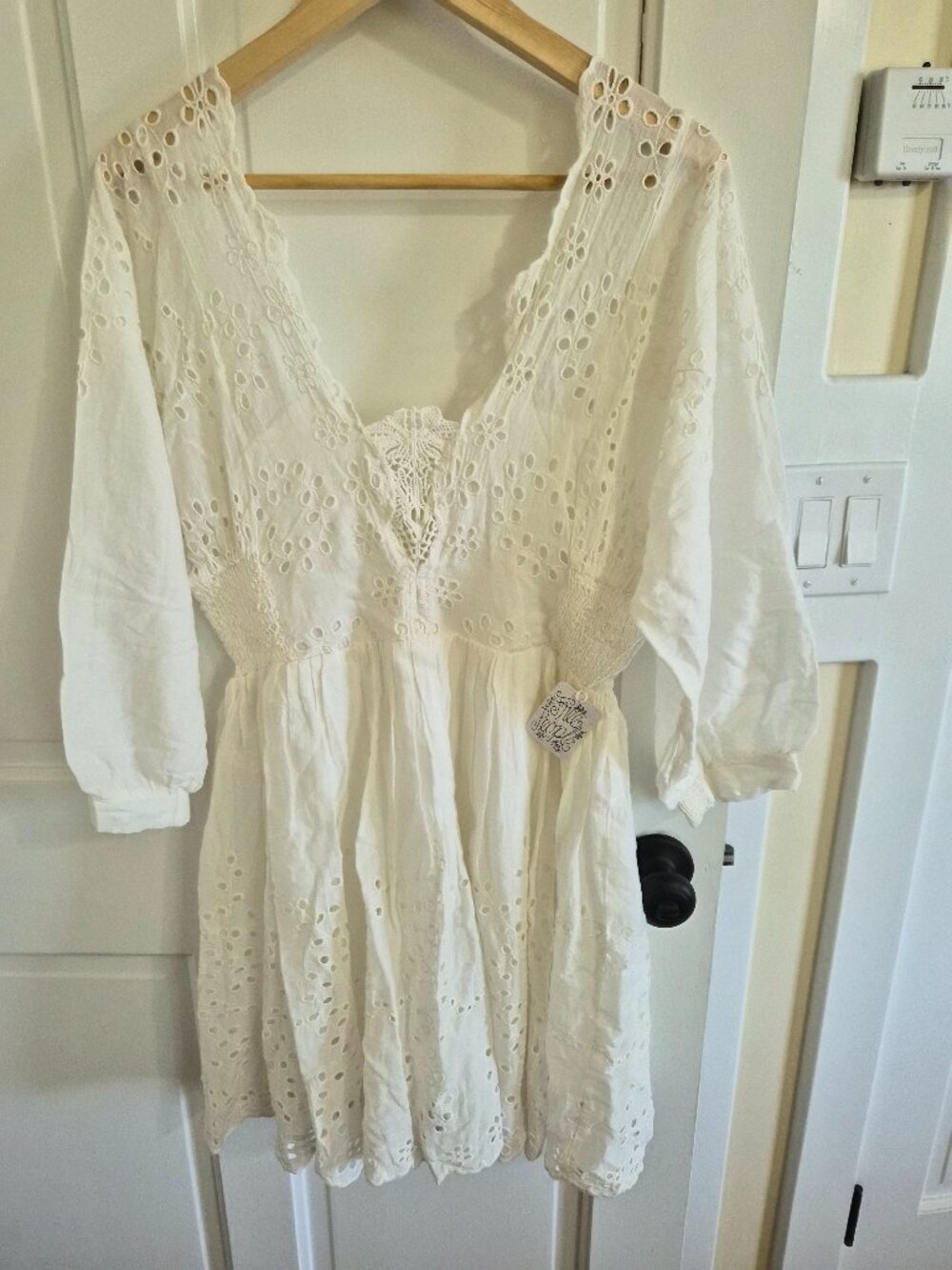 Free People eyelet mini dress